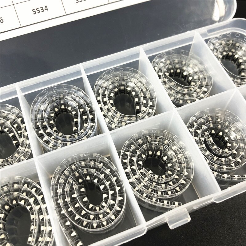 【happy one】10Values SMD M1 M4 M7 SS14 SS24 SS26 SS34 SS310 S1M S2M SMA Rectifie Diode Kit. 
