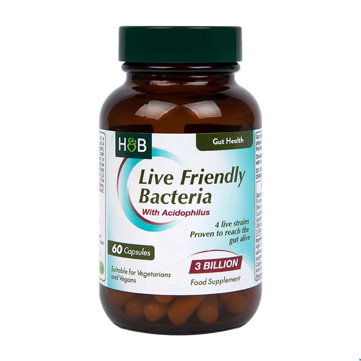 Holland & Barrett Live Friendly Bacteria with Acidophilus 3 Billion 60 Capsules UK
