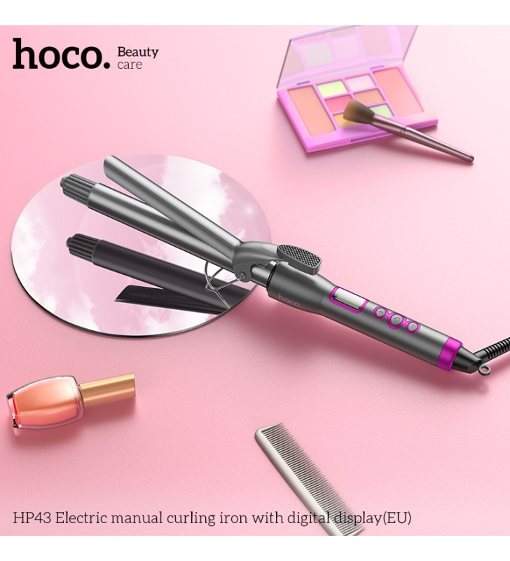 Hoco HP43 Electric Manual Curling Iron with Digital Display. 