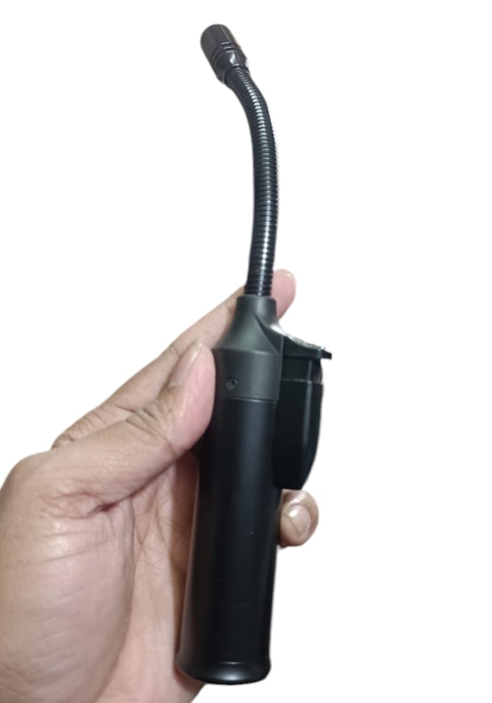 Flexible Tube Lighter with Flame Locking Function, Butane Lighter with Large Fuel Tank, Windproof Camping Lighter Kitchen Lighter. 