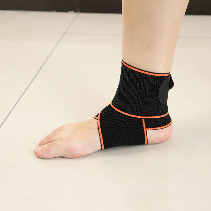 Bandage-wrapped sports ankle braces pressurized anti-sprain ankle socks blue football fitness training ankle braces