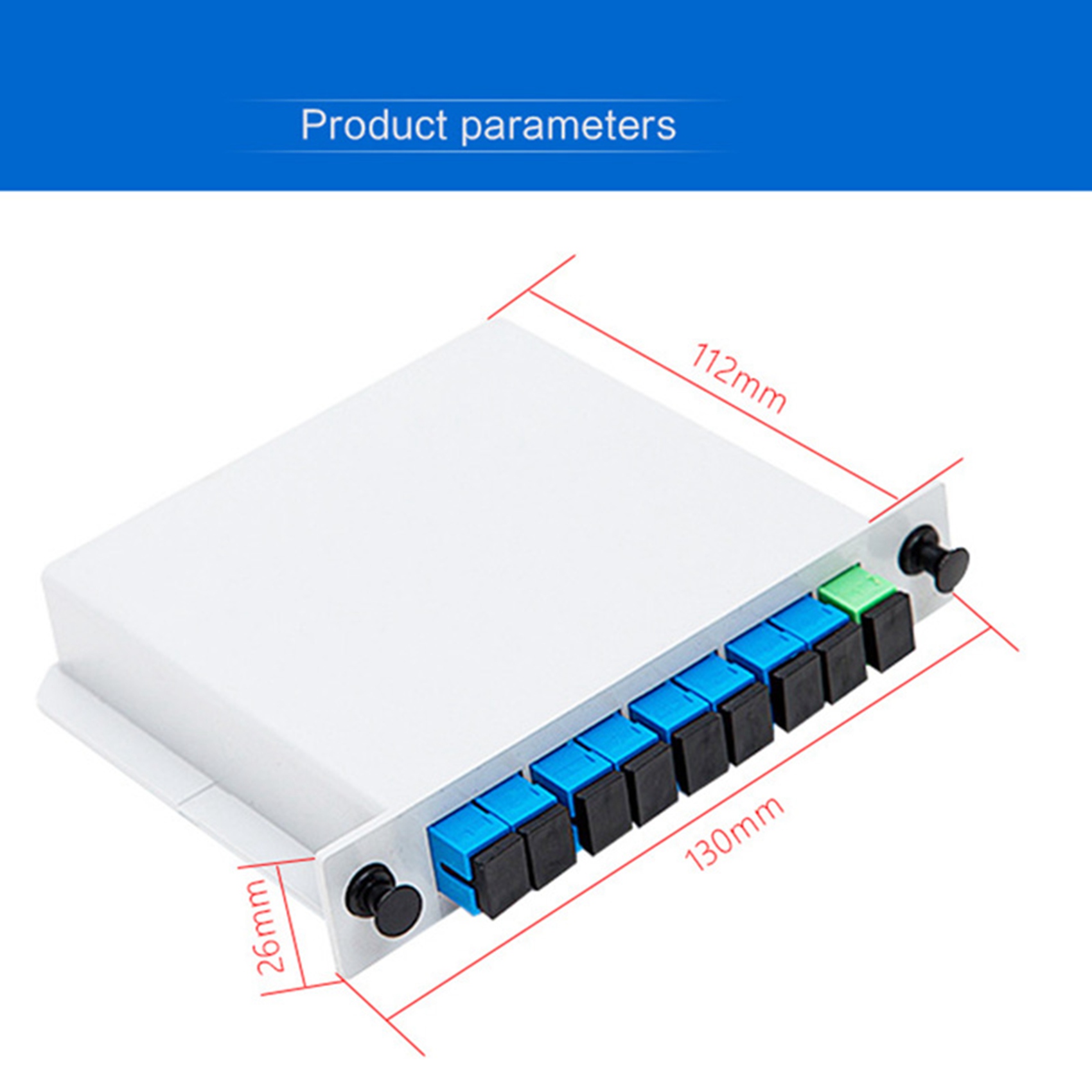 4X Fiber Optic Plc Splitter 1 x 8 Insertion Outdoor Electrical Splitter / Lgx / Cassette Type Sc/Apc. 