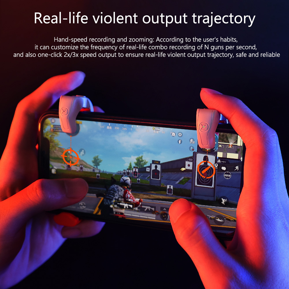 BIGBIGWON M1 Mobile Gaming Controller 6 Fingers Vibration Button Triggers for PUBG Gamepad Joystick For iPhone Android. 