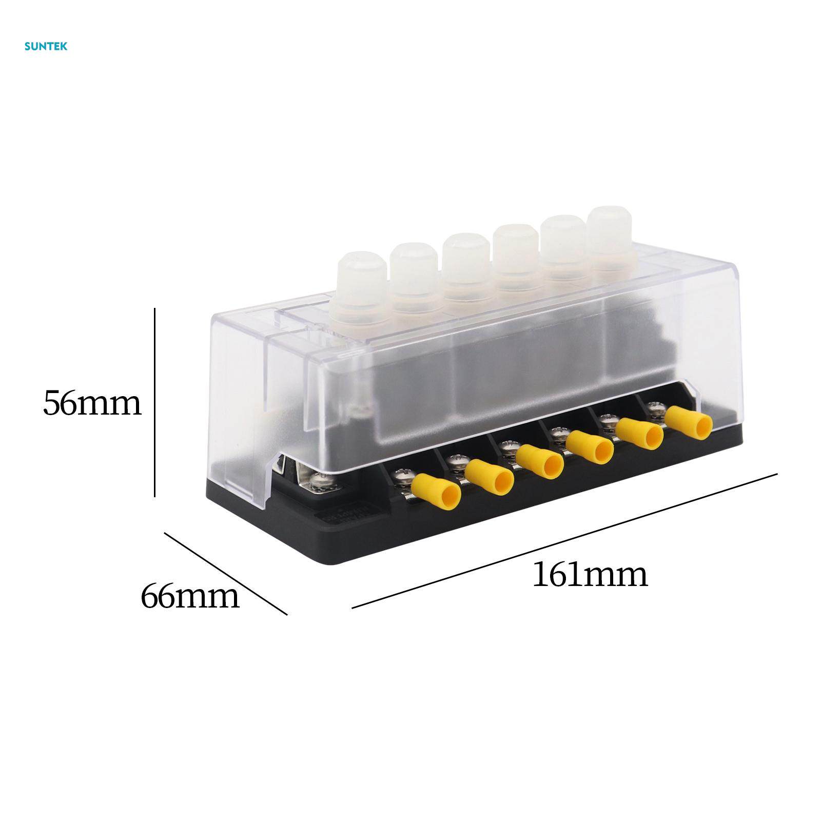 Circuit Breaker Panel Overload Protection 6 Input 6 Output Car Circuit Protector for Truck Car. 