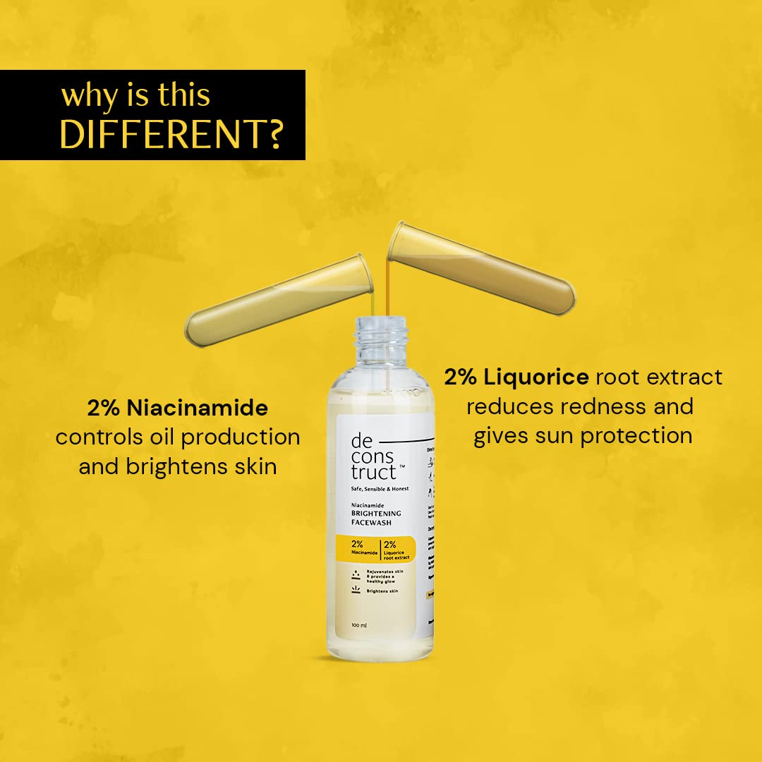 Deconstruct Niacinamide Brightening Face Wash - 100ml. 