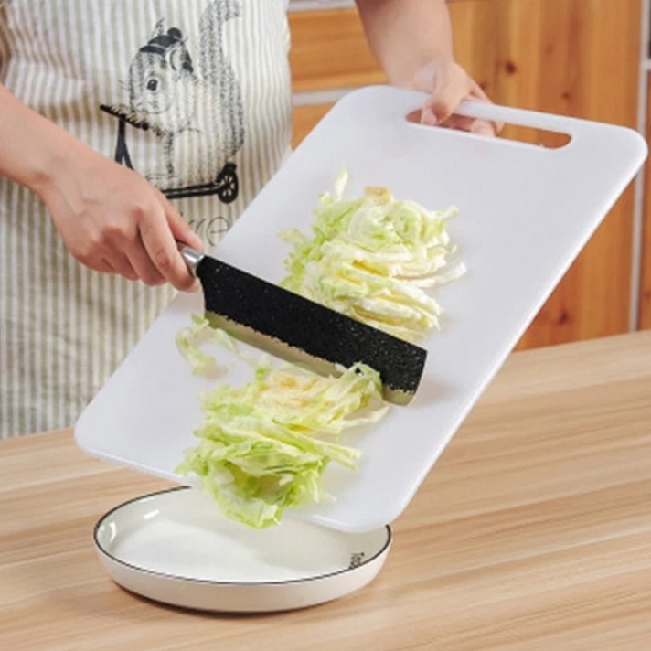 White Color Big Size Rectangular Plastic Cutting Chopping Board. 