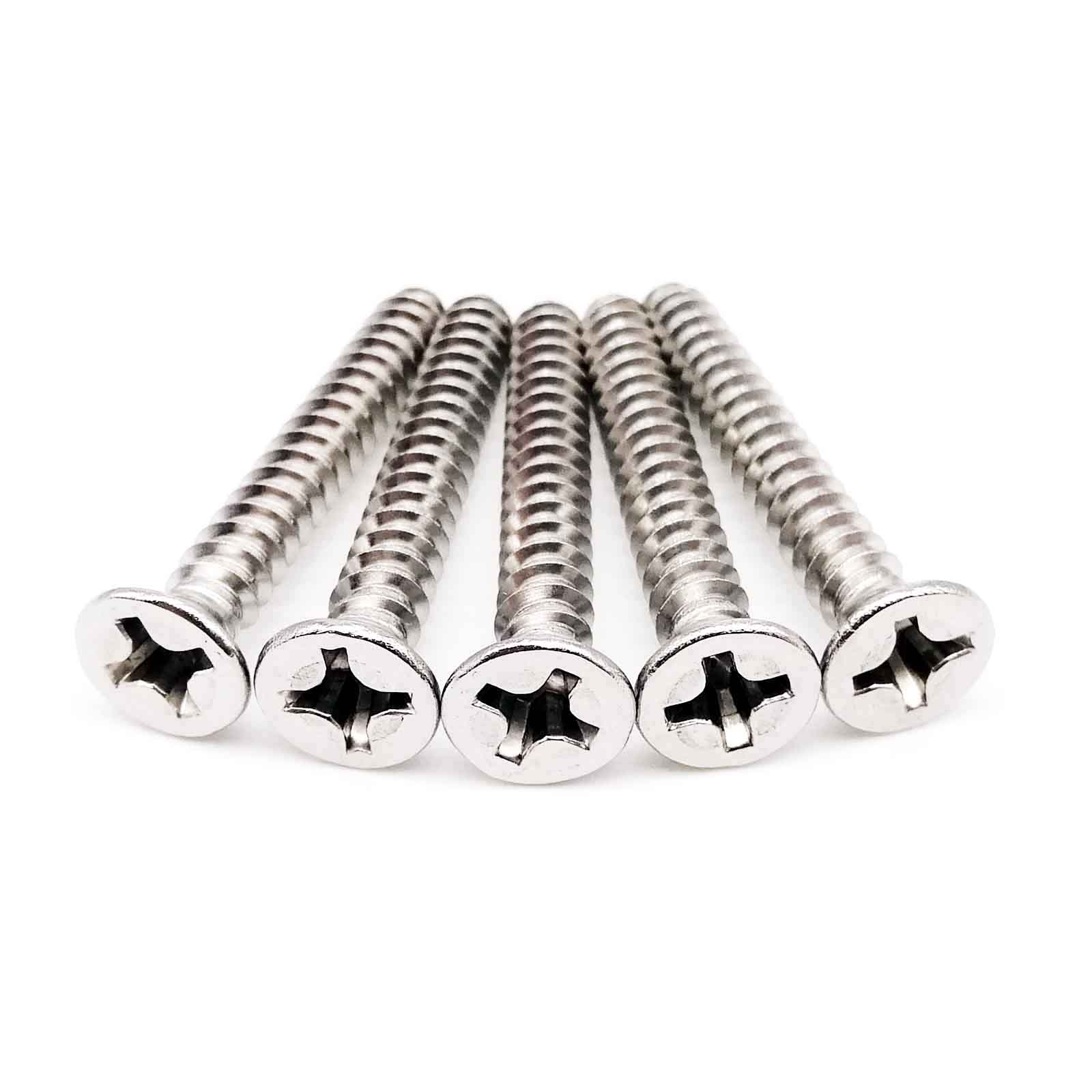 M1 M1.2 M1.4 M1.7 M2 M2.6 M3 M3.5 M4 M5 M6 Mini 304 stainless steel Cross Phillips Flat Countersunk Head Self-tapping Wood Screw-10mm. 