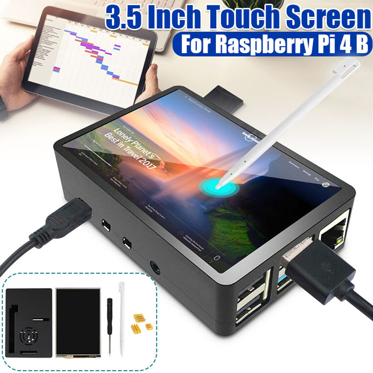 480x320 3.5 inch LCD Touch Screen Display Monitor For Raspberry Pi 4 B -