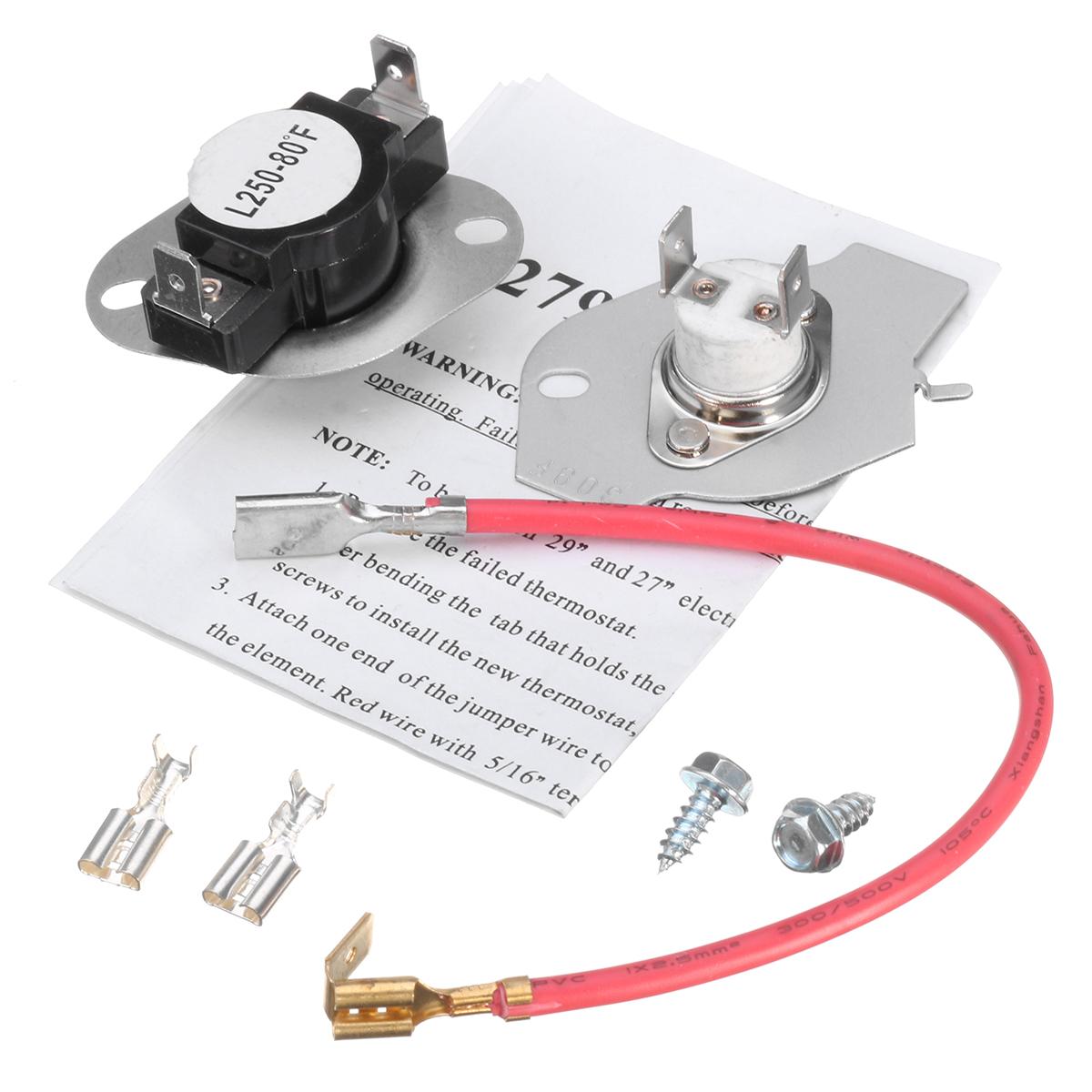 279816 3399848 3977393 Dryer Thermal Cut-Out Kit For Whirlpool Kenmore Sears NEW -