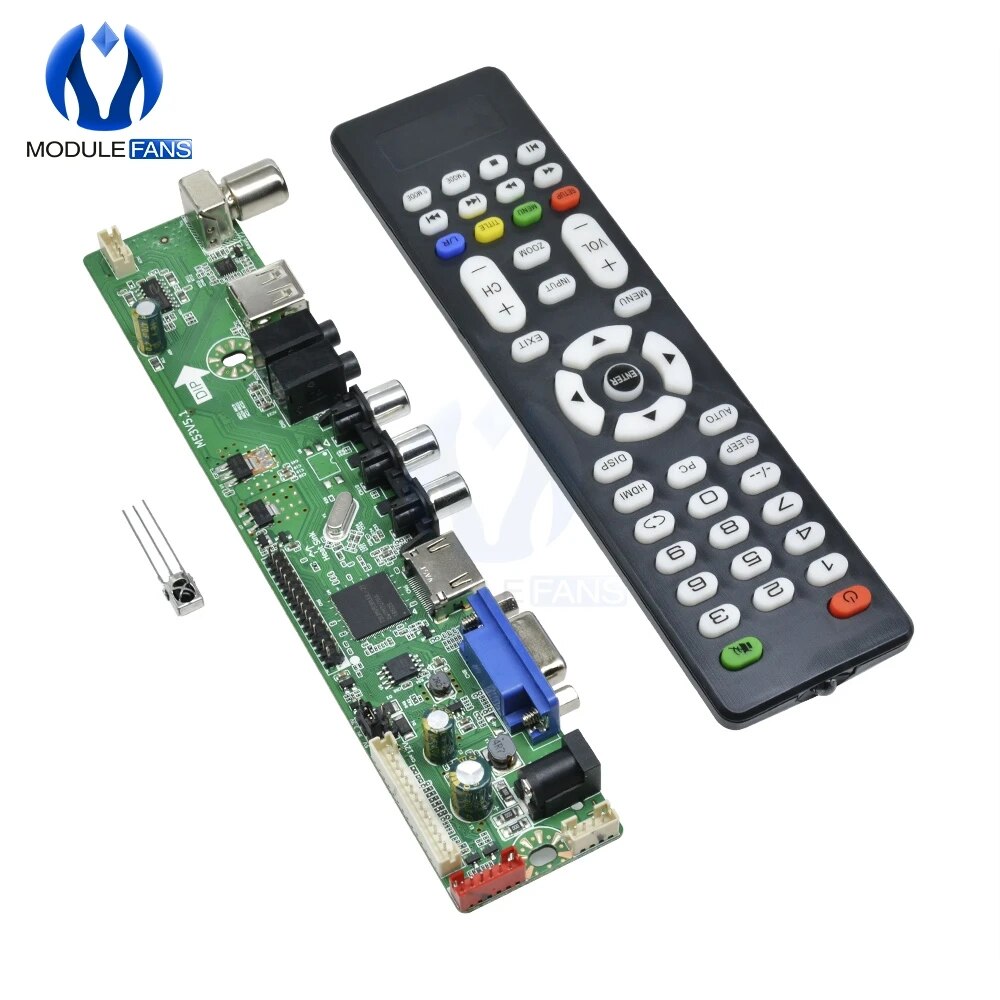 【Hey my home】Universal LCD Controller Board Resolution TV Motherboard VGA TV USB HDMI Inter Board Module. 