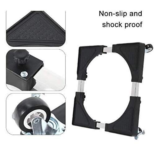 Heavy Duty Adjustable Front & Top Loading Washing Machine/Refrigerator/Fridge Stand Multifunction Movable Washing Machine Base Fridge Stand Holder Refrigerator (for - 5_to_10 kg All Washing Machine use)Trolley. 