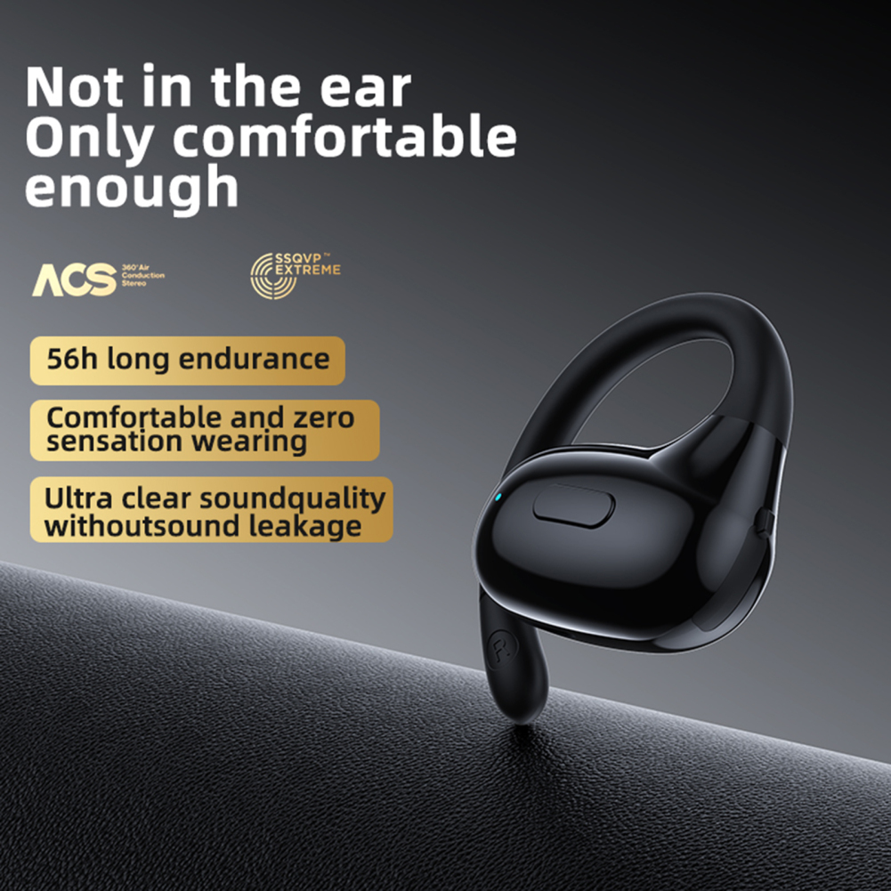 T18 Wireless Earbuds Open Ear Headphones With Earhooks Built-in Mics Headset For Sport Running Workout. 