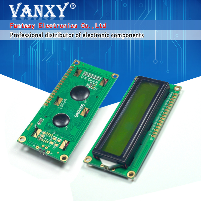 1pcs 5V lcd 1602 blue yellow screen Character LCD Display Module Blue Blacklight New and white code new. 