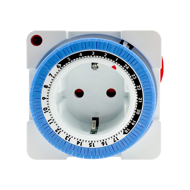 24 Hours EU Timer Switch Timer Plug in Mechanical Grounded Programmable  Smart Countdown Switch Socket Indoor Auto Power off. 