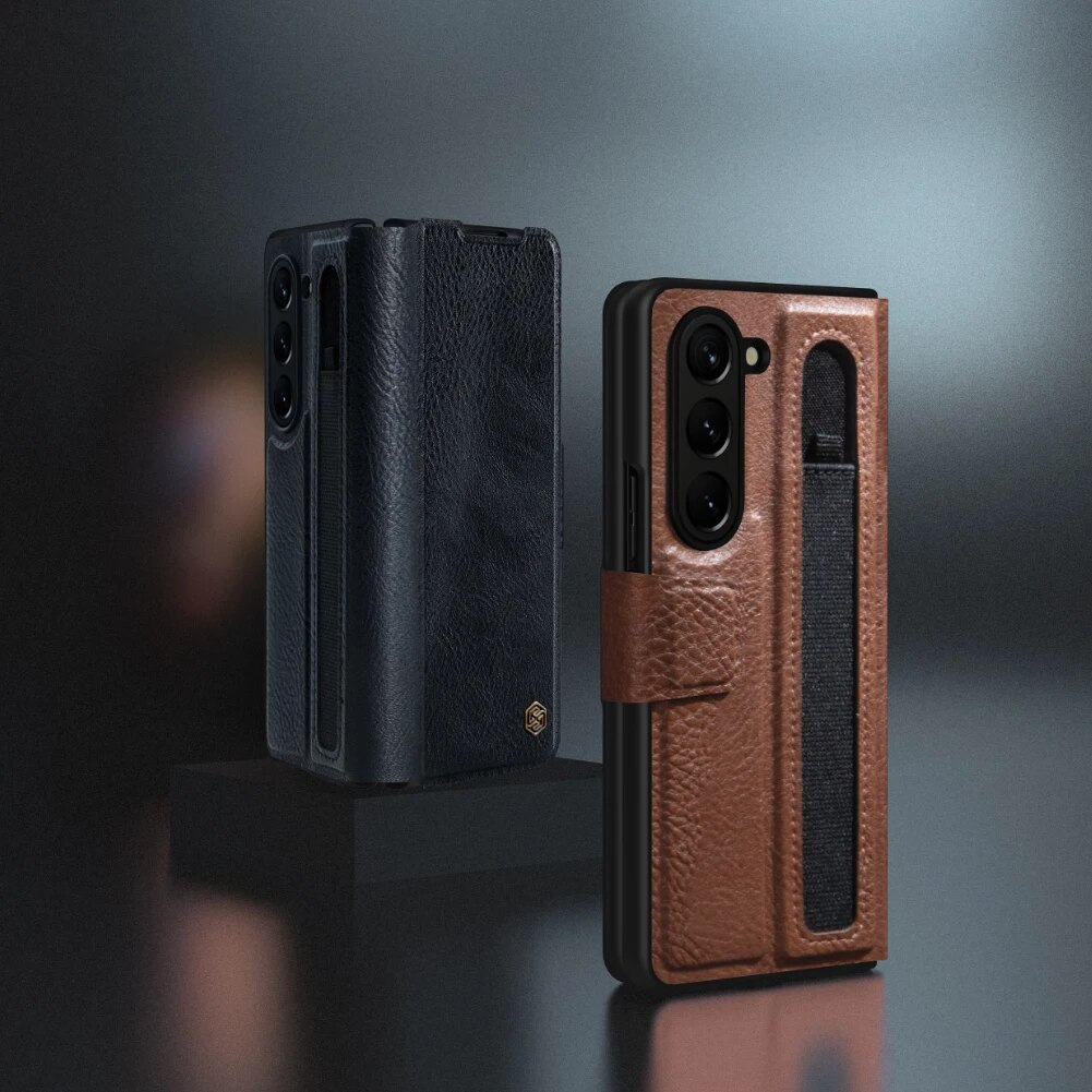 for Samsung Galaxy Z fold 5 5G Case Nillkin Aoge Leather Silicone Soft Touch Back Cover Nilkin Phone Case for Z fold5 5G. 
