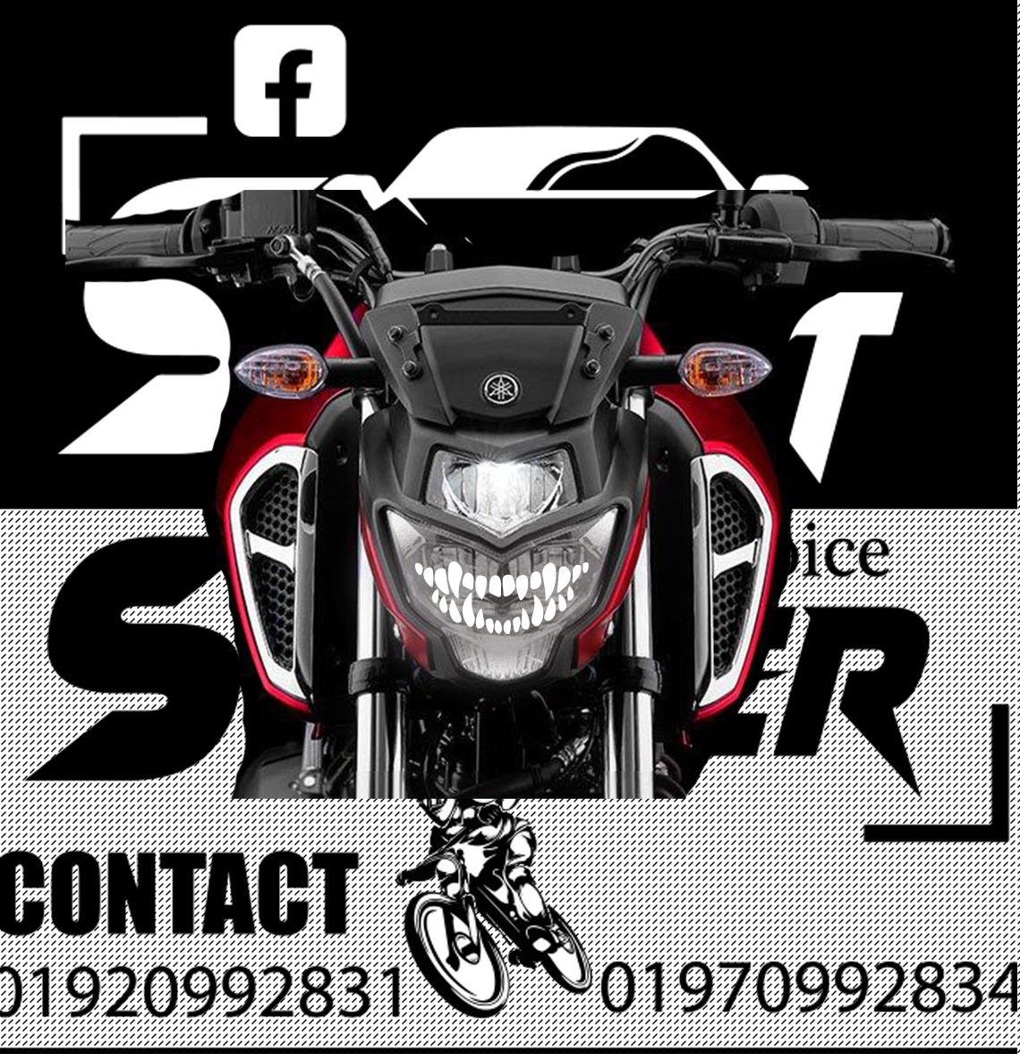 fz v3 head light sticker available premium quality // eye sticker //new headlight sticker