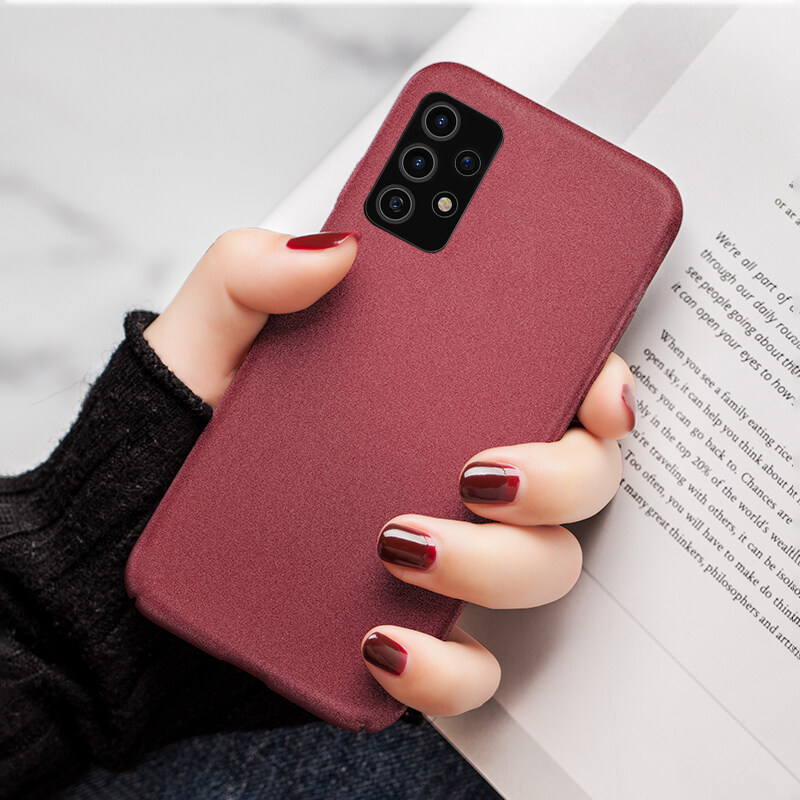 For Galaxy A72 Phone Case Anti Shock Slim Soft Matte Quicksand Phone Cover for Samsung A72 Cases. 
