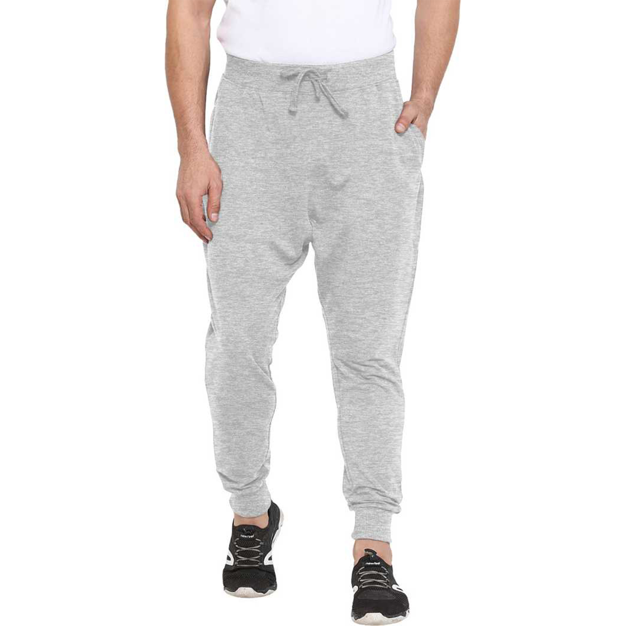 grey cotton joggers