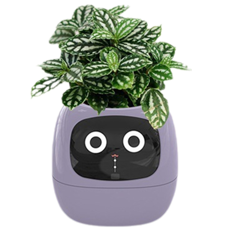 Ivy Smart Planter,USB Rechargeable Indoor Small Flower Pot for Indoor Decoration Make Raising Plant Easy and Fun White. 
