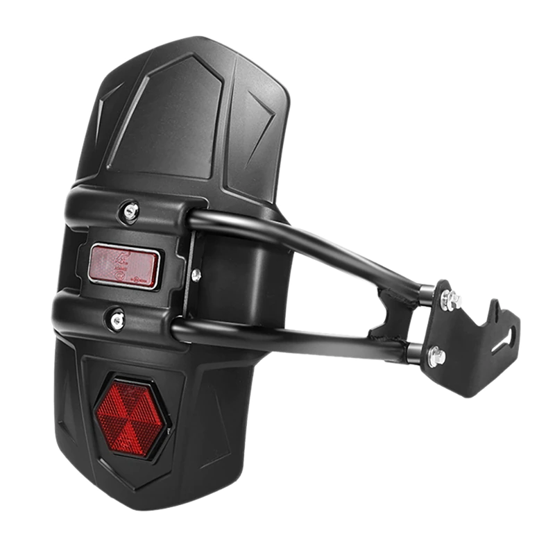 Motorcycle Universal Rear Fender Bracket with reflector and setup clump. 