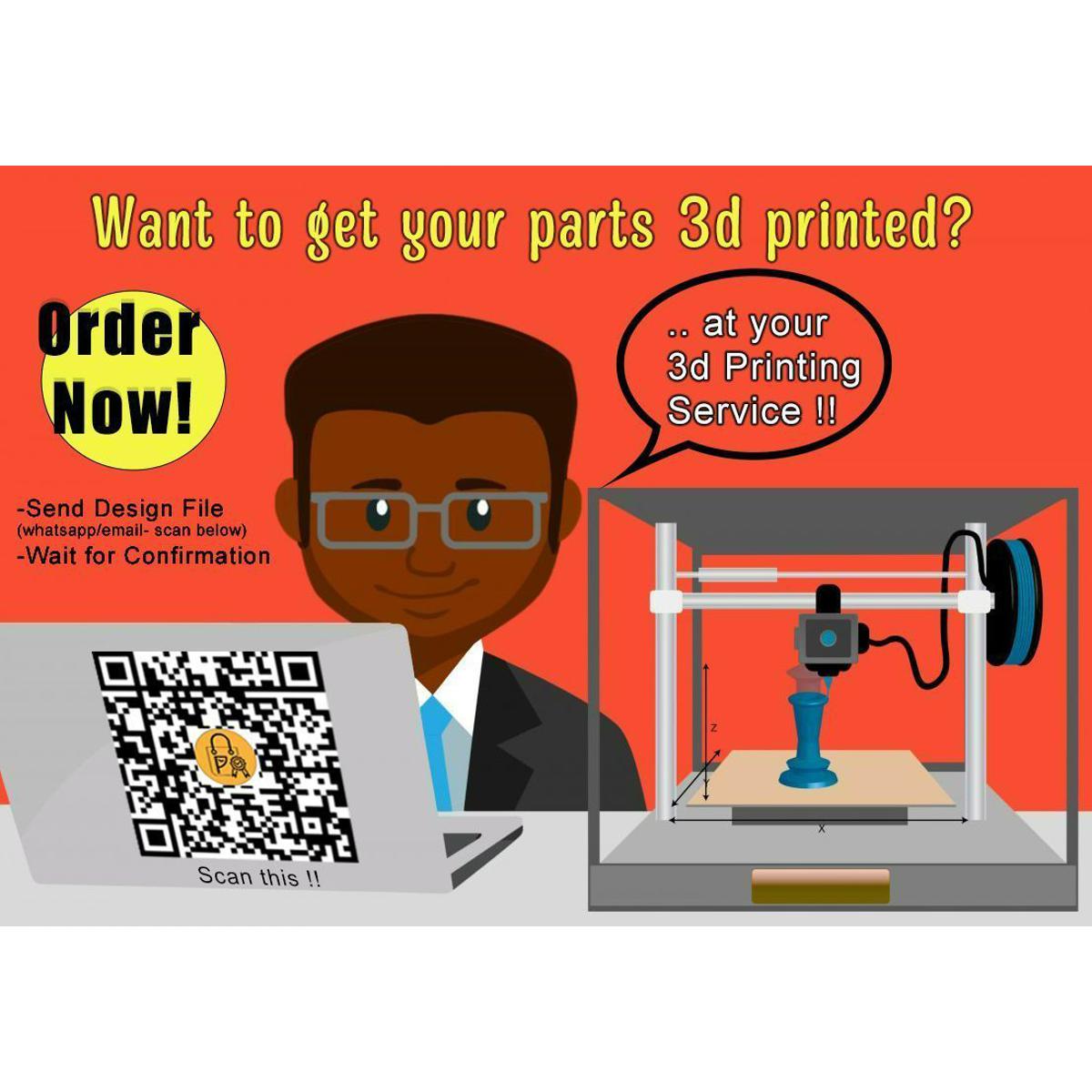 3d printing service, minimum 10gm, Red/green/white/blue/black/orange