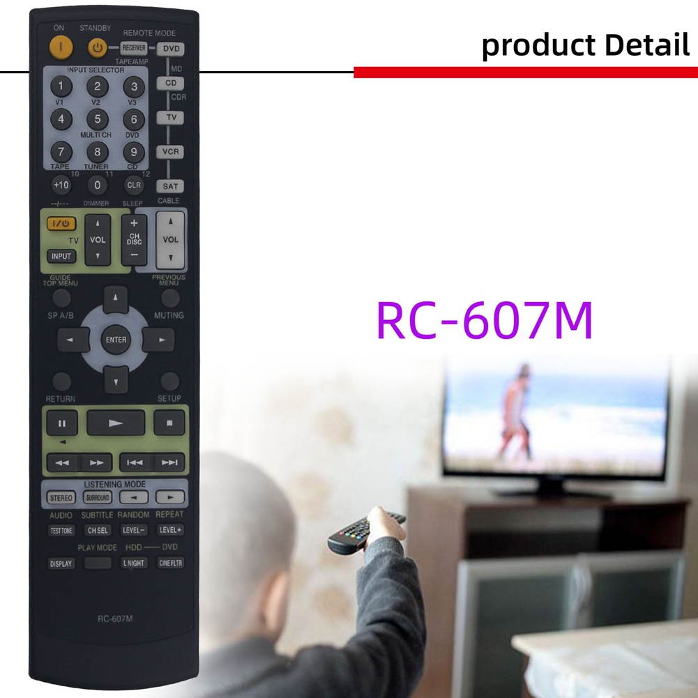 Remote Control RC-607M Replacement Parts Accessories for Onkyo Receiver TX-NR708 TX-SR503 H A1. 