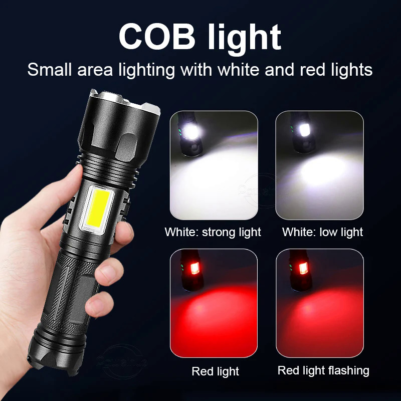 20000 lumens xhp160 led super bright LED flashlight Q5 zooming torch tactical flash light waterproof lantern camping hand lamp. 