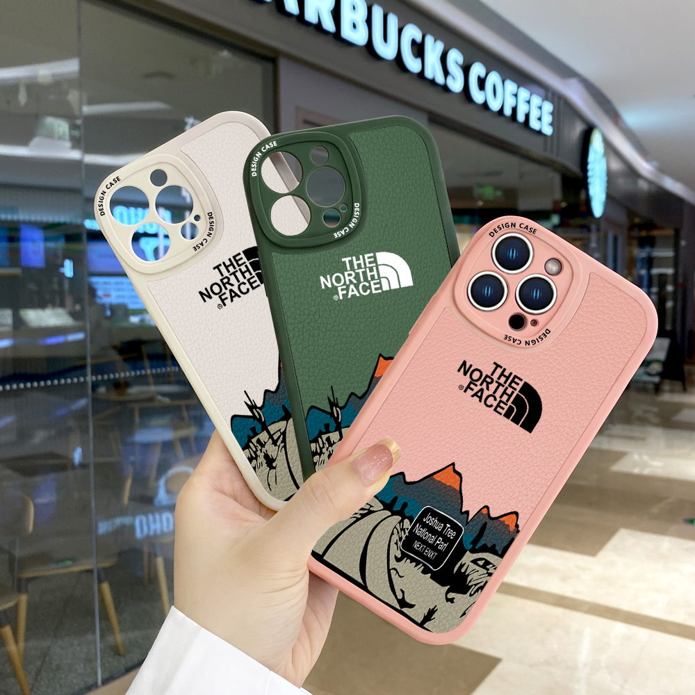 For iPhone 6/6S Slim Skin Feeling Cartoon Simple Scenery Leather Back Casing Soft Silicone PU Leather Cover Phone Case. 