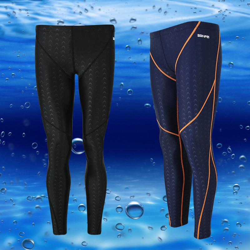 Swimming Tights For Men Swim Pants Men Long Swimwear Shark Skin