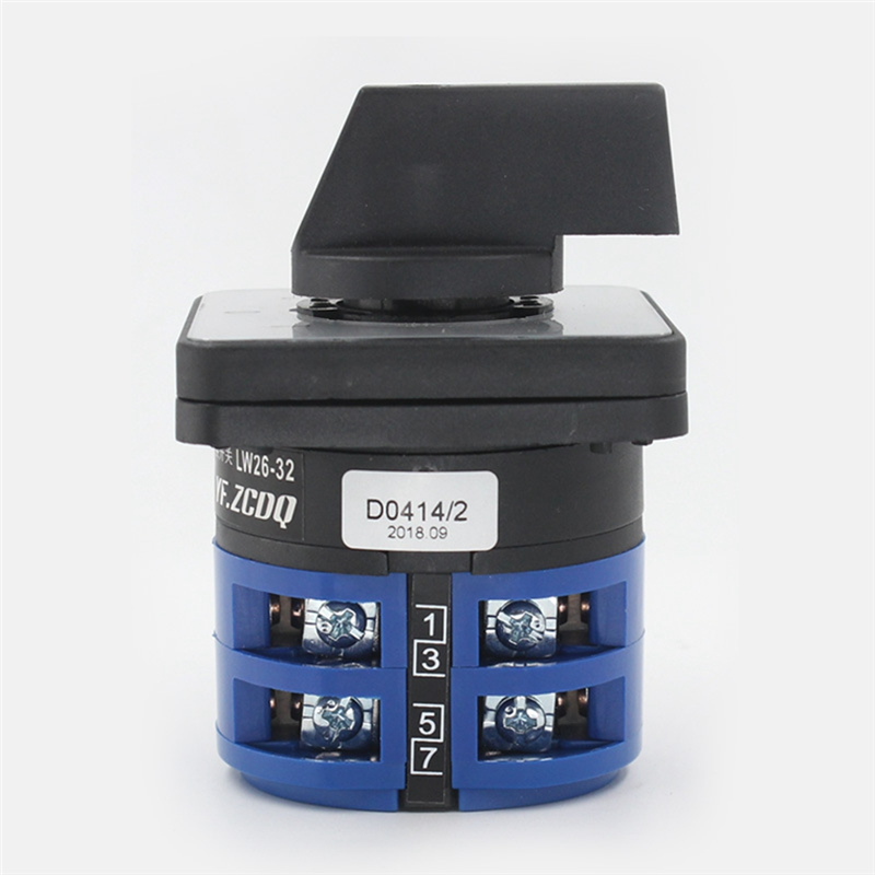 FORIDE Changeover Selector Switch 3 Positions 8 Terminals Universal Rotary Cam Selector Latching Switches 32A. 