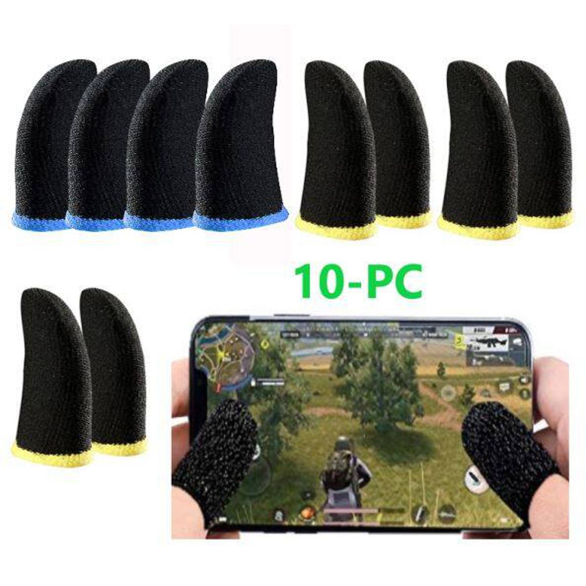 5 Pair(10 Pcs) Mobile Finger Sleeve/Press Trigger Game Controller Sweatproof Gloves for Mobile Gaming / Finger Sleeves. 