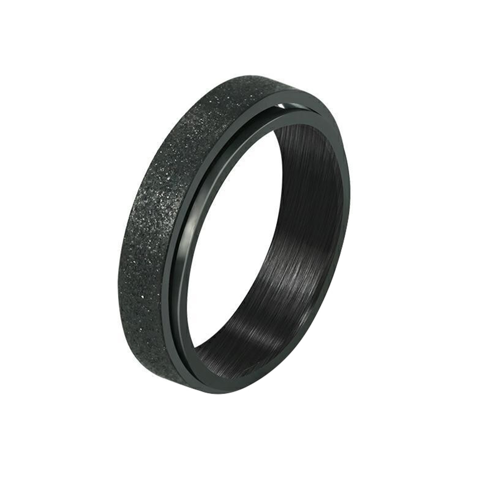 Spinner Ring Fashion Men Women Anxiety Sandblast Finish Ring