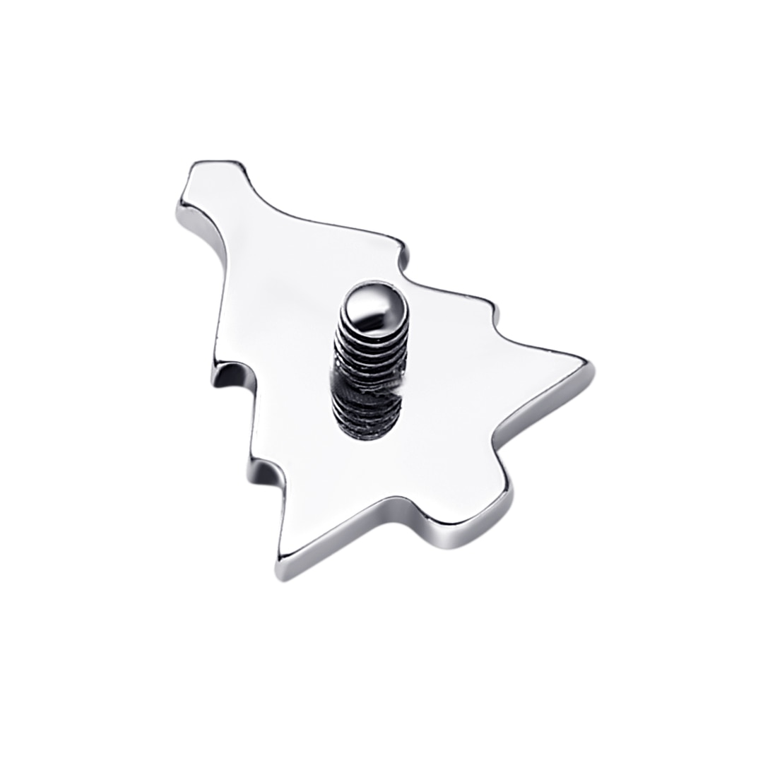 ASTM F136 Titanium Christmas Tree Shape Piercing Labret Internally Threaded Natal Eternal Metal TEV303211. 