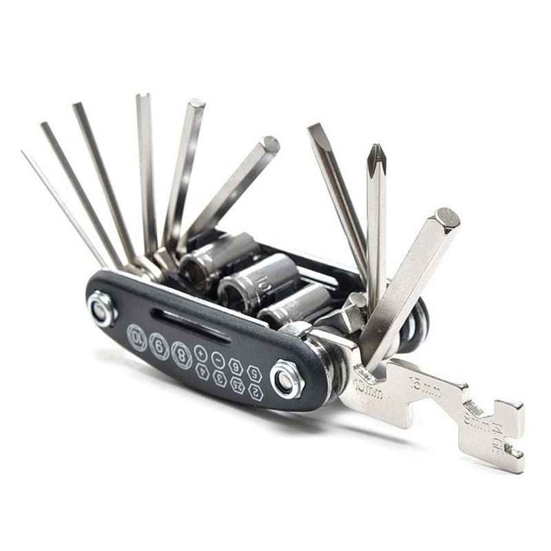 Bike Repair Tool Kit 16 in 1  Portable Socket Multipurpose Wrench Bicycle Multi Tool - সাইকেল. 