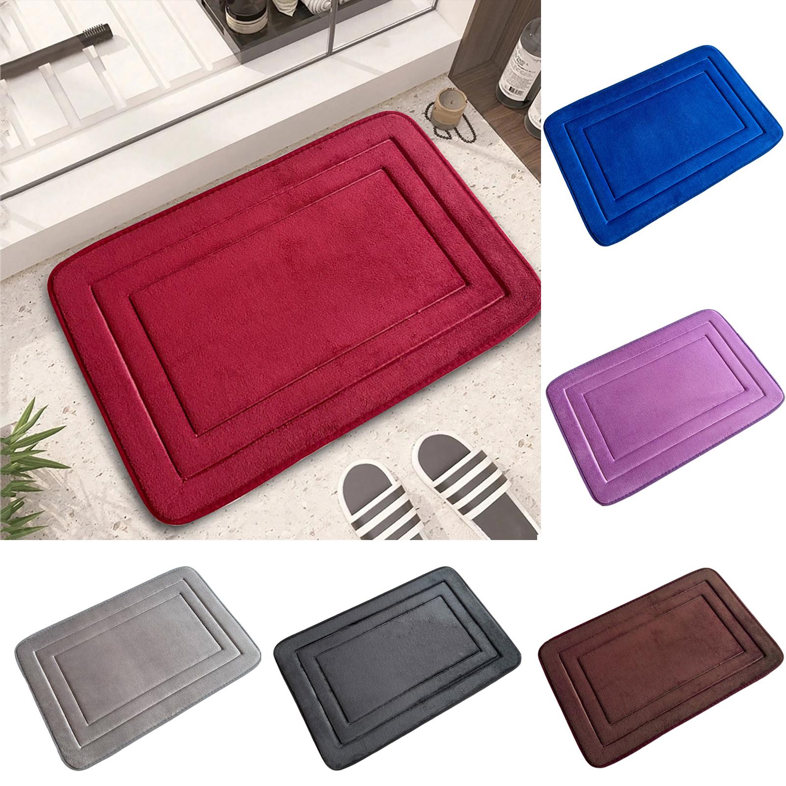 Quick Drying Bath Mat Quick-drying Coral Velvet Door Mat Slip-free Water Absorbent Memory Foam Bath Mat for Home Non-slip Bath Mat