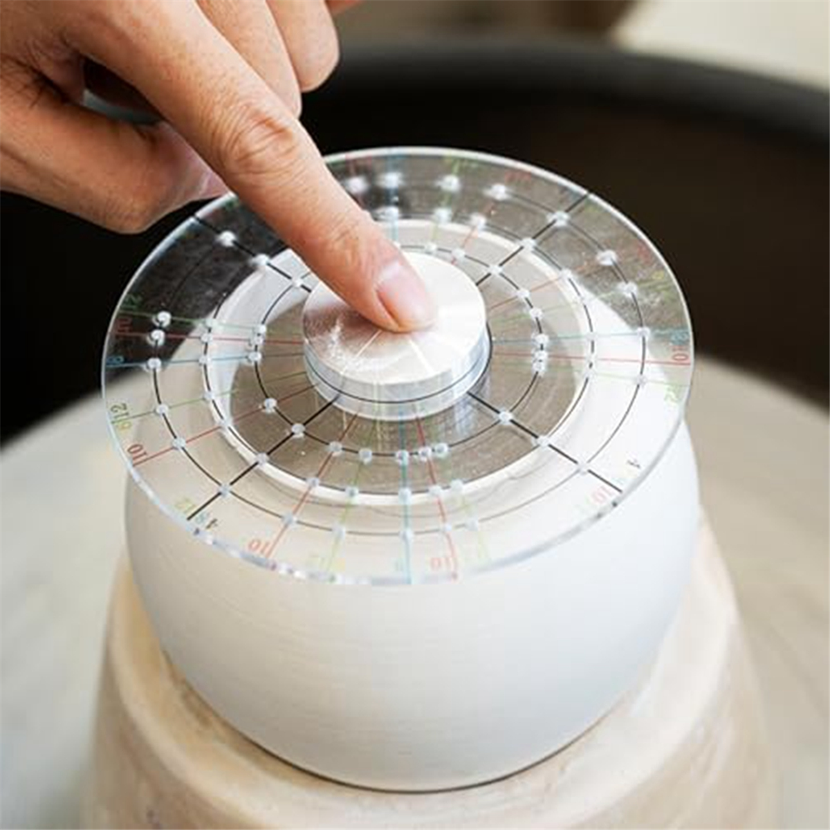 Ceramic Pottery Trimming Spinner Tools Rotary Disc Pottery Wheel Trimmer Tool Clay Tools for Potters and Clay Artists,S SnowWhite. 
