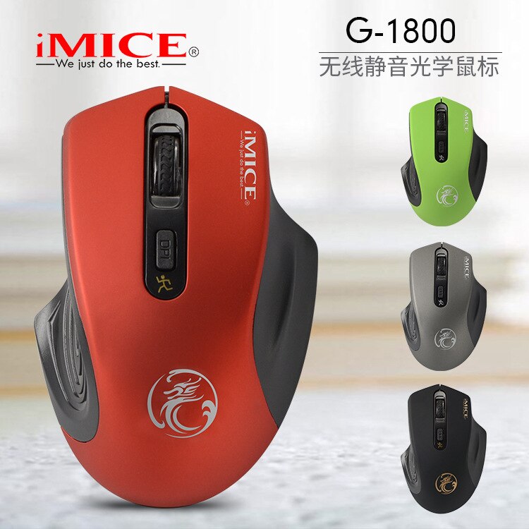 IMICE G-1800 Factory Direct Supply 2.4G Wireless Mute Mouse Business Office Gift 4 Button Gaming Wireless Mouse Bluetooth Mouse. 