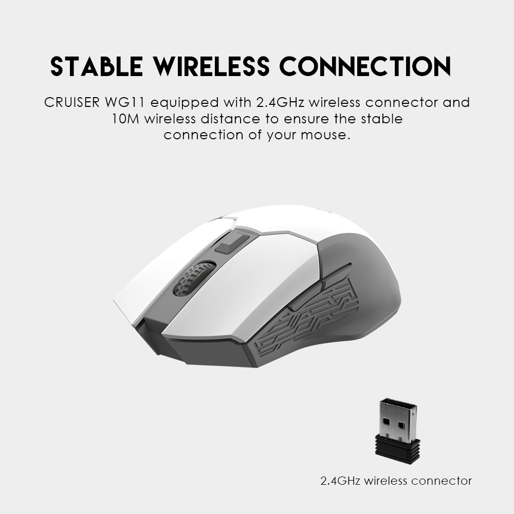 FANTECH WG11 2.4Ghz Pro Gaming Wireless Mouse 2400 DPI 6 Buttons Ergonomic Portable Mice For Laptop PC Computer Office Business. 