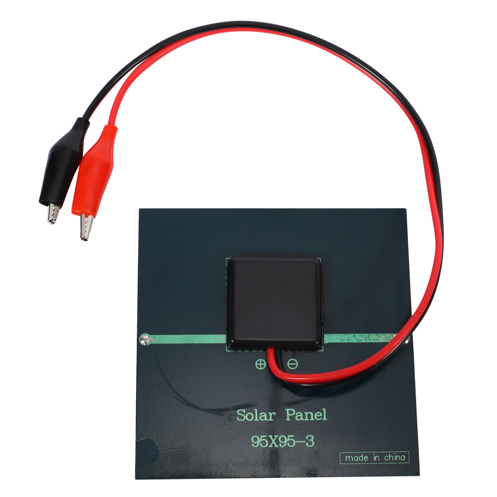 1W 5.5V Solar Cell Epoxy Polycrystalline Solar Panel+Clip 95*95MM