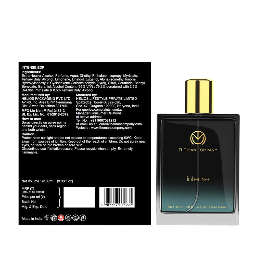 The Man Company Eau De Perfume intense  (100 ML). 