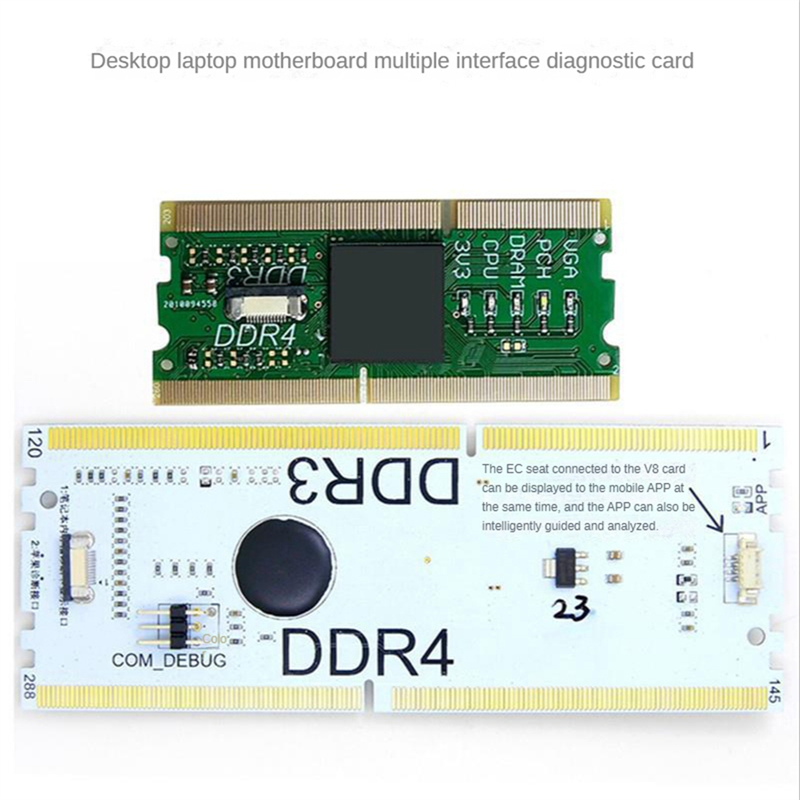 Laptop/Desktop Motherboard Memory Slot DDR3/DDR4 Diagnostic Analyzer Test Card Notebook for DDR3/4 Repair. 