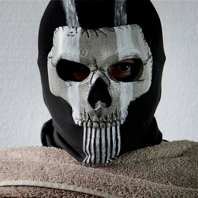 Ghost mask V2 - Operador MW2 airsoft COD Cosplay Airsoft Tactical Skull Full Mask. 