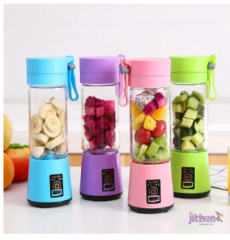 Mini Portable and Rechargeable 380ml Juice Blender Model : HM-03. 