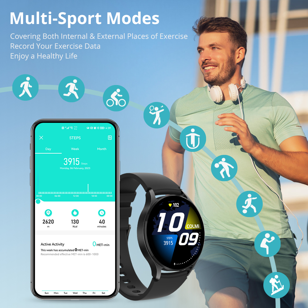 COLMI i28 Ultra Super Amoled 1.43″ AOD Display  Smartwatch with Ai GPT IP68 Waterproof Prayer Times Man Woman Smart Watch. 