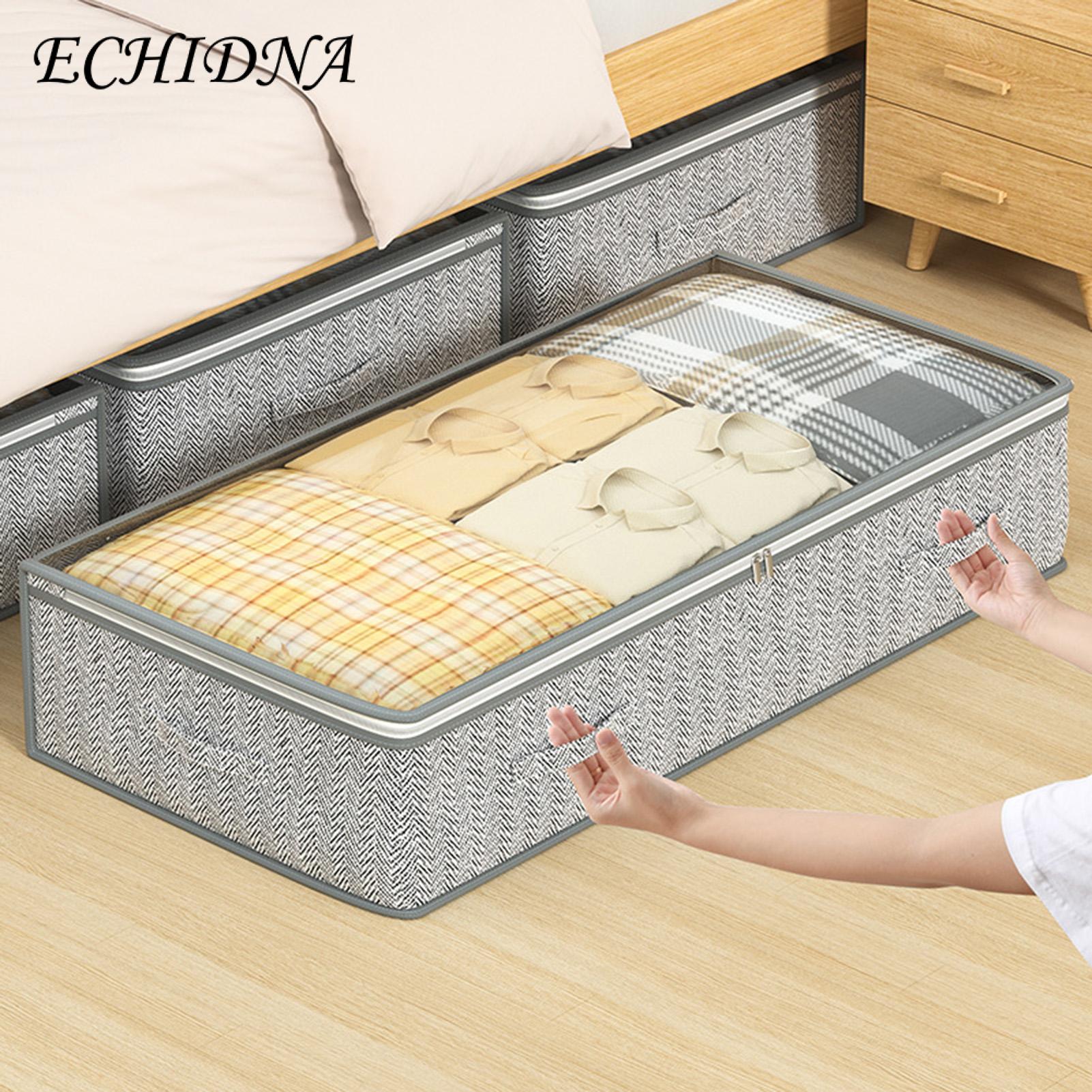 under Bed Storage Container Space-saving Underbed Storage Containers with Clear Top Cover Large Capacity Reinforced Sides Convenient Handle Ideal for Southeast Asian Buyers Clear Top Cover Storage Bag. 