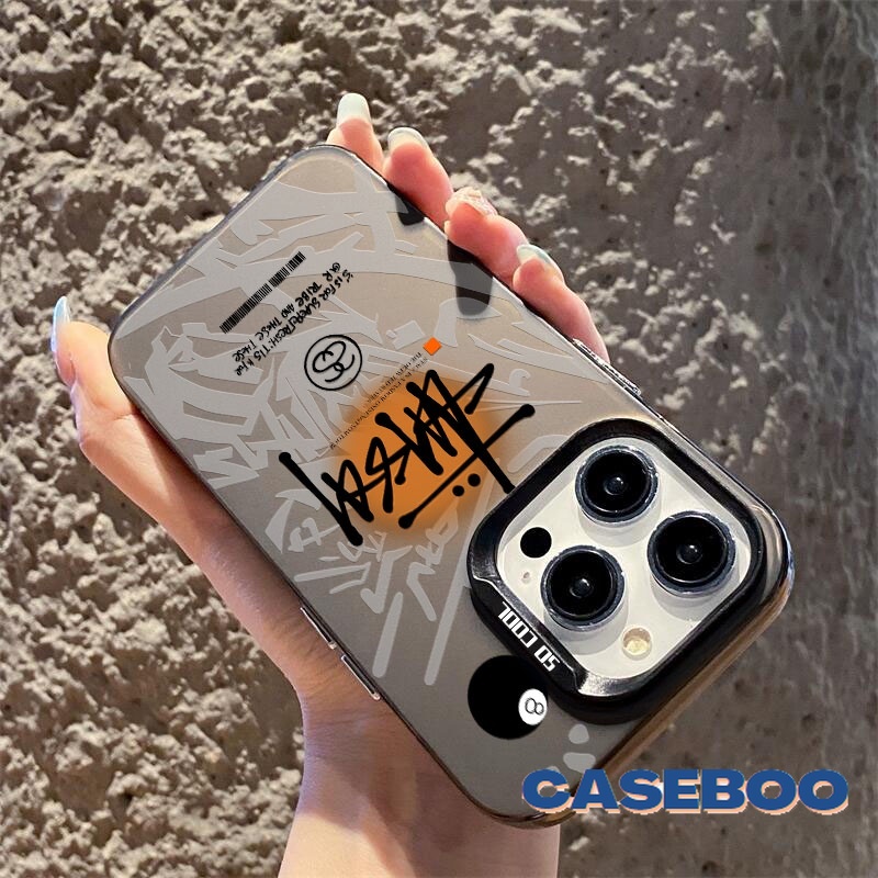 Fashion Trendy Brands Cool Stussy Case for Realme C3 C33 C51 11 C53 C17 C67 C55 C25 C35 C31 C15 C11 5i C30 5s C21Y C21 C20 C25Y 7i Note 50 Narzo 50 C20A Plating Metal Lens Cover. 