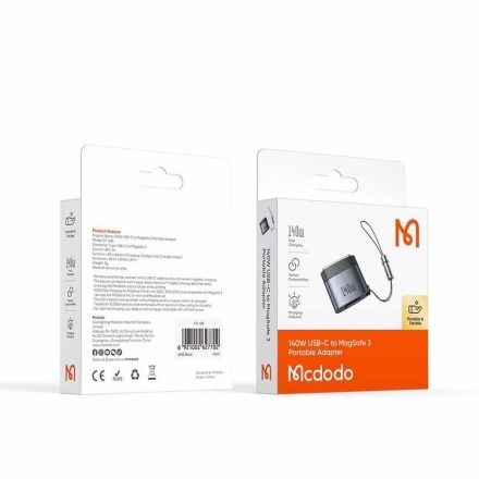 Mcdodo 140W USB-C to MagSafe 3 Portable Adapter For MacBook Air/Pro M1 M2 M3 OT-685. 