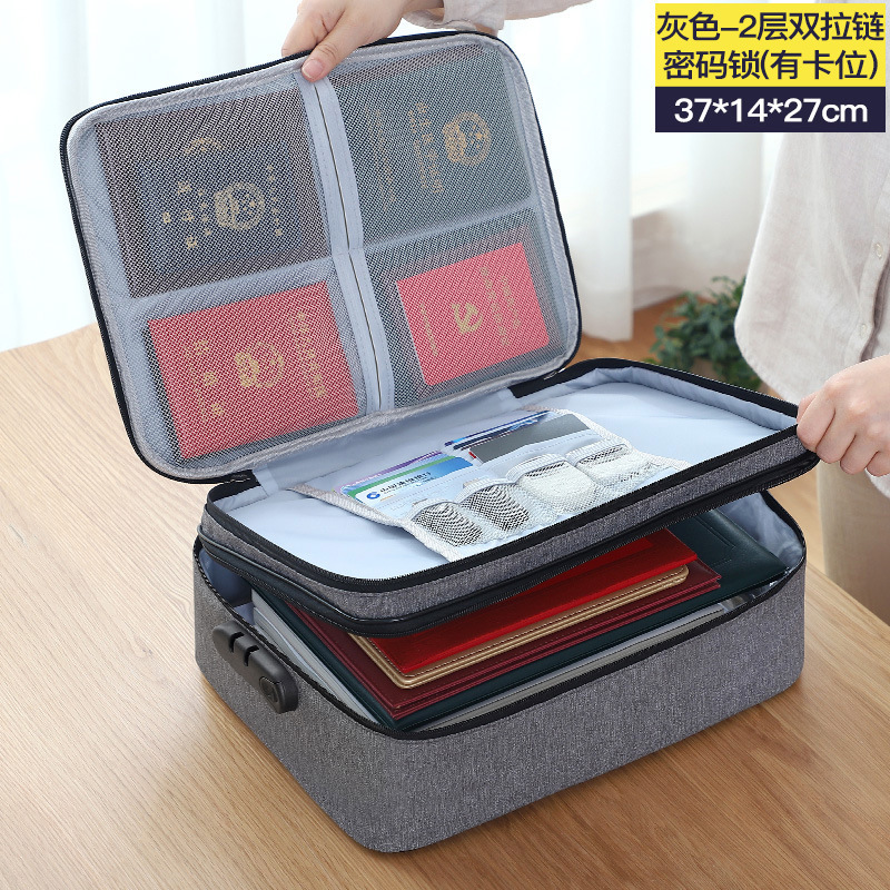 Document storage bag, household family, multi-layer, large-capacity multi-functional box, certificate document, passport card bag, sorting bag