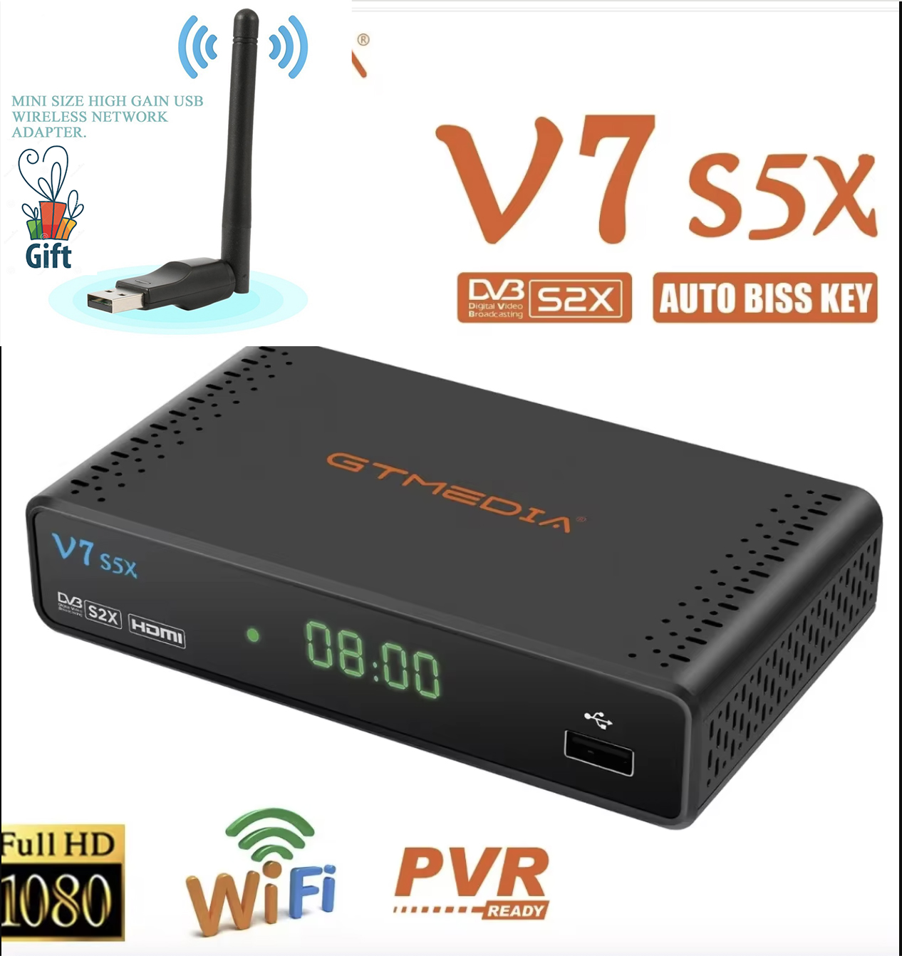 GTmedia V7 S5X DVB-S S2S2X VCM ACM lacam Multi-Stream V7S HD Odbiornik satelitarny Set Top Box vs solovox v6s mini. 