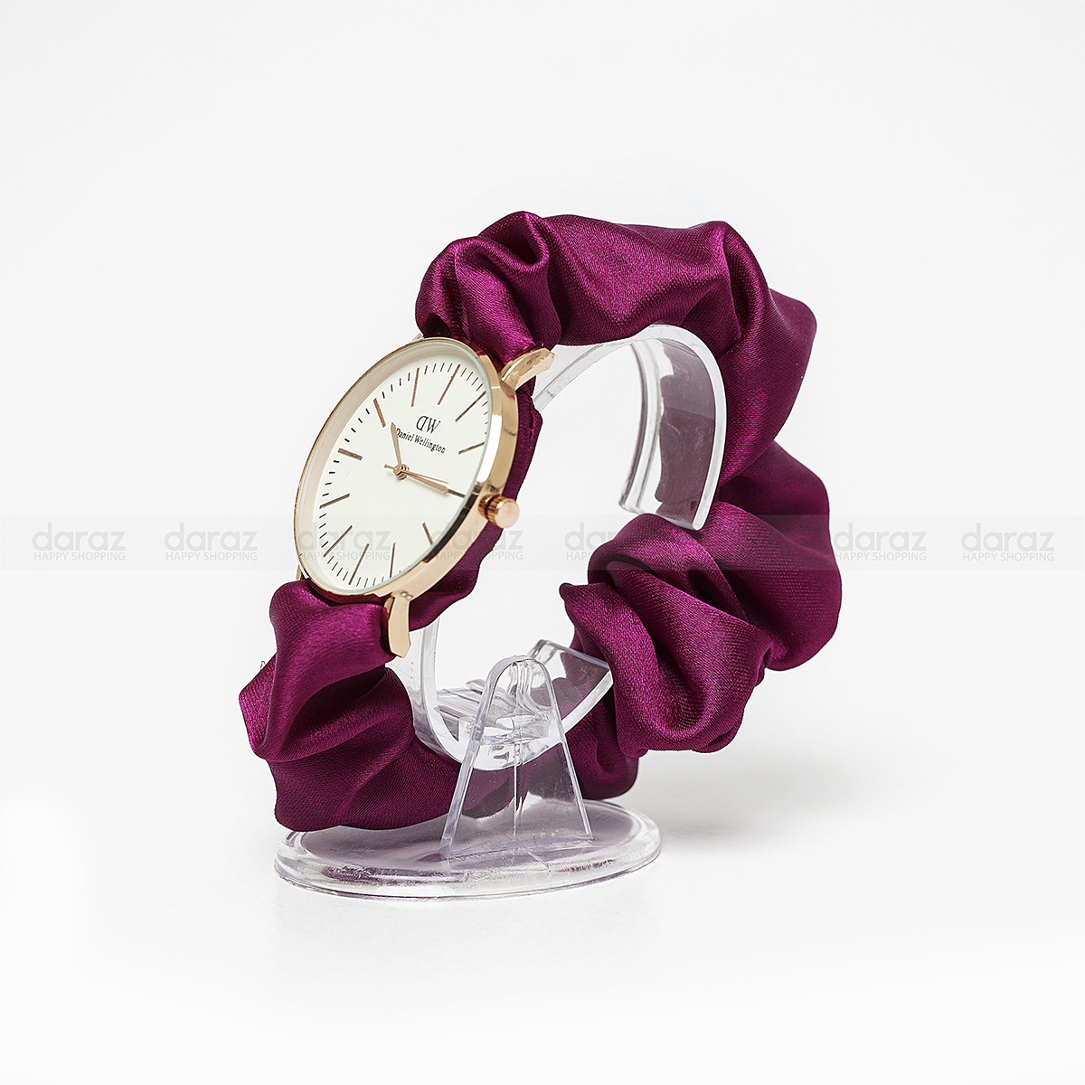 Round Dial Silk Strap Gold Luxury Ladies Watch Girls Watch For Women Golden - Watch For Women - Watch For Women - Watch